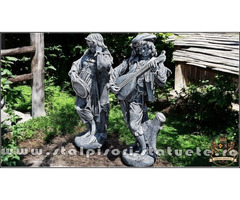 Set statuete muzicanți, gri patinat, model S69.