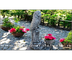 Statuetă papagal, gri patinat, model S79.