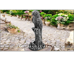 Statuetă papagal, gri patinat, model S79.