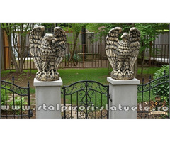 Statuetă vultur, acvilă, șoim, uliu, auriu patinat, model S13.