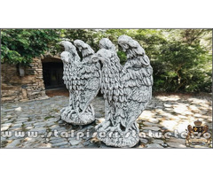 Statuetă vultur, acvilă, șoim, uliu, gri patinat, model S13.