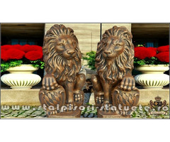 Set statuete lei cu blazon, arămiu patinat, model S2.