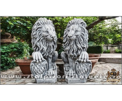 Set statuete lei cu blazon, gri patinat, model S2.