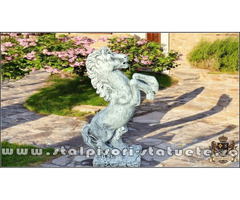 Statuetă căluț mic, gri patinat, model S37.