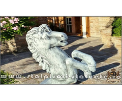 Statuetă căluț mic, gri patinat, model S37.