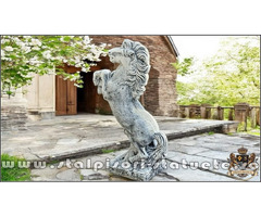 Statuetă căluț mic, gri patinat, model S37.