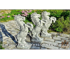 Statuetă căluț mic, gri patinat, model S37.