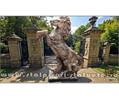 Statuetă căluț mare, arămiu patinat, model S37.