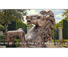 Statuetă căluț mare, arămiu patinat, model S37.