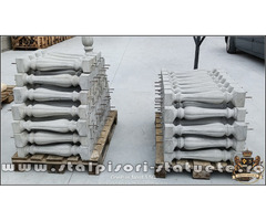 Stâlpișori, baluștri, popici, mosoare, din beton, model B3.