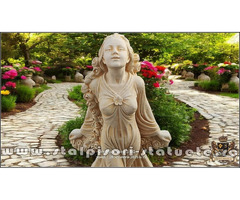 Statuetă zeiţa Flora, galben patinat, model S5.