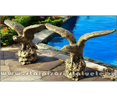 Statuetă vultur, acvilă, șoim, auriu patinat, model S35.