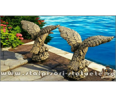 Statuetă vultur, acvilă, șoim, auriu patinat, model S35.