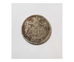 1 leu 1874 moneda argint România Carol I Domn