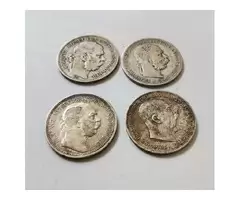 Lot 4 monede argint Franz Joseph 1 korona Austria Ungaria 1894 1898 1912