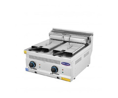 Friteuza profesionala dubla, Ideal Inox, electrica, 8+8 l, Linia 630