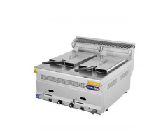 Friteuza profesionala dubla, Ideal Inox, Gaz Natural, 8+8 l, Linia 630