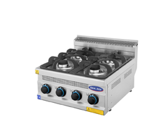 Aragaz profesional 4 focuri, Ideal Inox, gaz natural, Linia 630