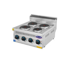 Plita profesionala electrica, 4 ochiuri, Ideal Inox, Linia 630