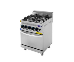 Aragaz pe gaz cu 4 focuri si cuptor, Ideal Inox, Linia 630