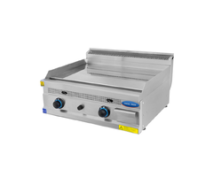 Gratar profesional placa neteda CROMATA 80 cm, Ideal Inox, gaz natural, Linia 630
