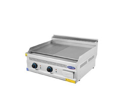 Gratar cu placa neteda si striata, Ideal Inox, 60 cm, electric, Linia 630