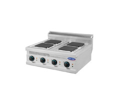 Aragaz electric cu 4 plite patrate, Ideal Inox, Linia 700