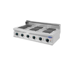 Aragaz electric cu 6 plite patrate, Ideal Inox, Linia 700