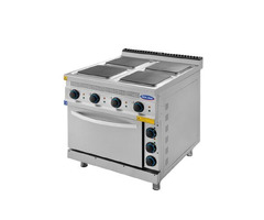 Aragaz electric cu 4 plite si cuptor, Ideal Inox, Linia 700