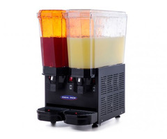 Distribuitor profesional suc, limonada, ceai, Ideal Inox, 2 cuve 20+20 l