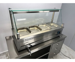 Bain Marie de banc, capacitate 4 buc GN 1/2 , Ideal Inox