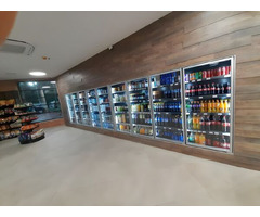 Vitrina suc, apa, bere, Ideal Inox, agregat extern, 2200x800x2100