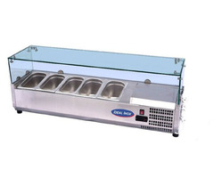 Vitrina rece pentru ingrediente, Ideal Inox, 5 buc. GN 1/4