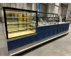 Vitrina calda tip bain marie cu 8 spatii pentru oale, Ideal Inox, 1500x700x1350, inox, design MDF - 1
