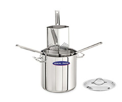 Oala fiert paste, IDEAL INOX, otel inoxidabil 18/10, dimensiuni cm 36 x 22 (H), 22.4 l, 4 cosuri