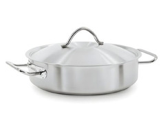 Cratita inox profesionala cu capac 20 l, Ideal Inox, 50x10 (h) cm, otel inoxidabil 18/10