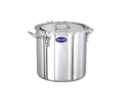Oala inox transport mancare, Ideal Inox, manere si banda silicon, 20 l