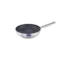 Tigaie profesionala Wok, IDEAL INOX, diametrul de 30 cm