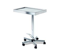 Masa instrumentar inox pe un picior, inaltime ajustabila hidraulic