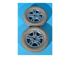 Roata originala cu cauciuc si camera pentru carucior electric 3.00-8 - set - 1