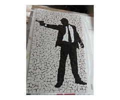 JAMES BOND 007 – TABLOU MOZAIC CERAMIC HANDMADE | 60×97 cm | UNICAT